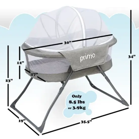 Primo Cocoon Deluxe Folding Indoor & Outdoor Travel Bassinet image {3}