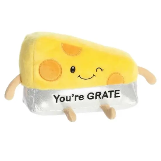 Aurora Medium You're Grate JUST SAYIN' Witty Stuffed Animal Yellow 9.5" image {1}