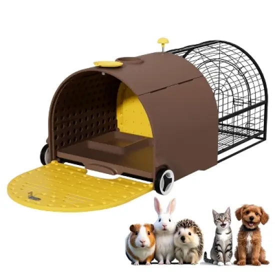 Decksplore Weatherproof Chicken Hutch Sturdy Plastic Iron Removable Tray for Pets image {8}