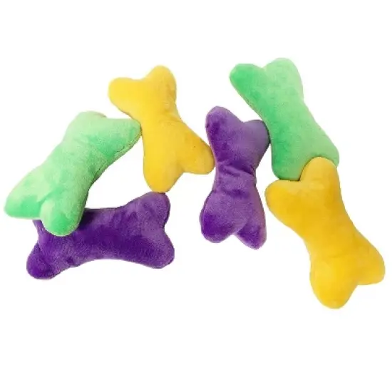 Midlee Plush Find a Bone Cube Dog Toy image {3}