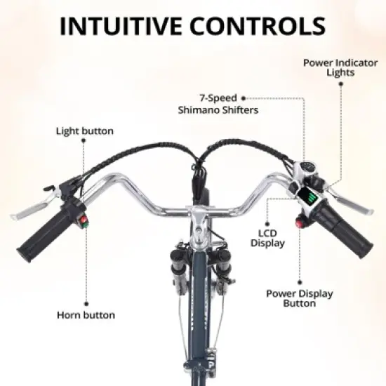 Electric Trike for Adults,  3 Wheel Motorized Bicycle ,36V 10Ah Removable Battery, Extra Large Basket image {1}