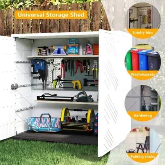 Yardgrace Weather Resistant 75Gal Storage Cabinet with Adjustable Shelves image {15}