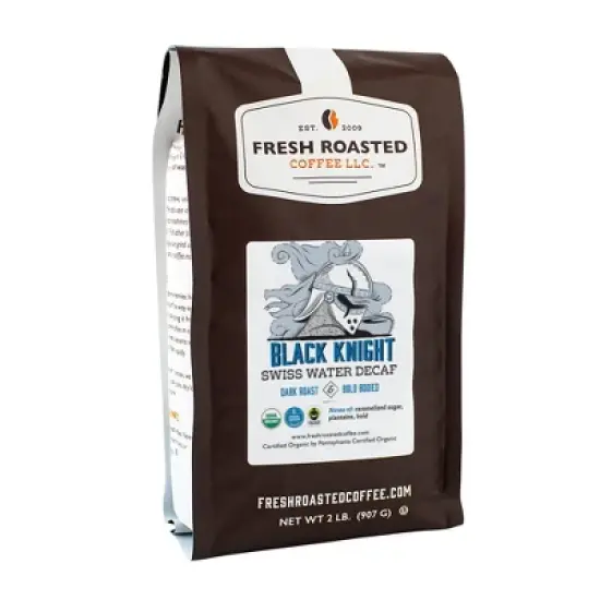Fresh Roasted Coffee, Black Knight Decaf Blend, Whole Bean image {4}
