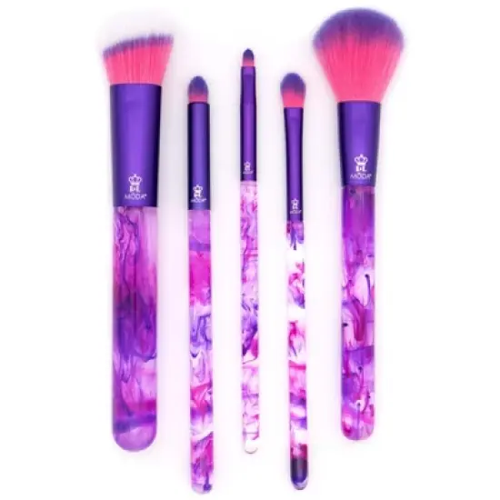 MODA Brush Smoke Show Full Face 5pc Makeup Brush Set, Includes Powder, Shader, and Smoky Eye Makeup Brushes image {2}