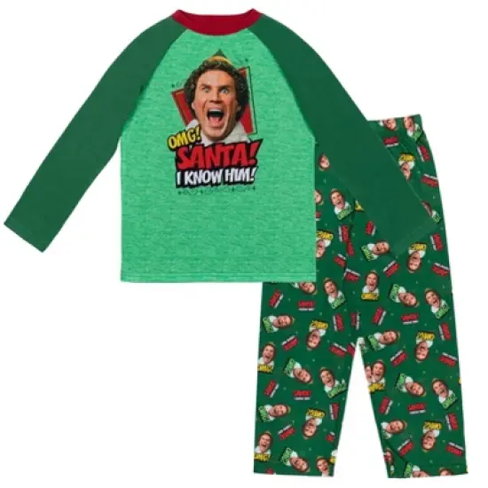 Elf Pullover Pajama Shirt and Pants Sleep Set Little Kid to Big Kid  image {9}