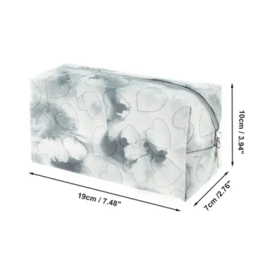 Unique Bargains Heart Tie-Dye Makeup Bag 1 Pc image {1}