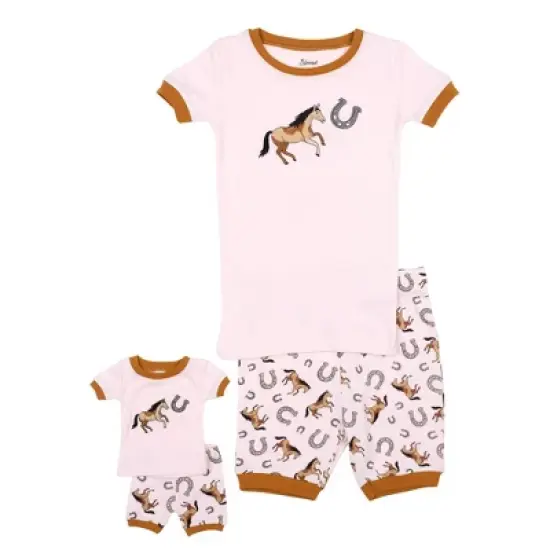Leveret Girls and Doll Matching Short Pajamas image {9}