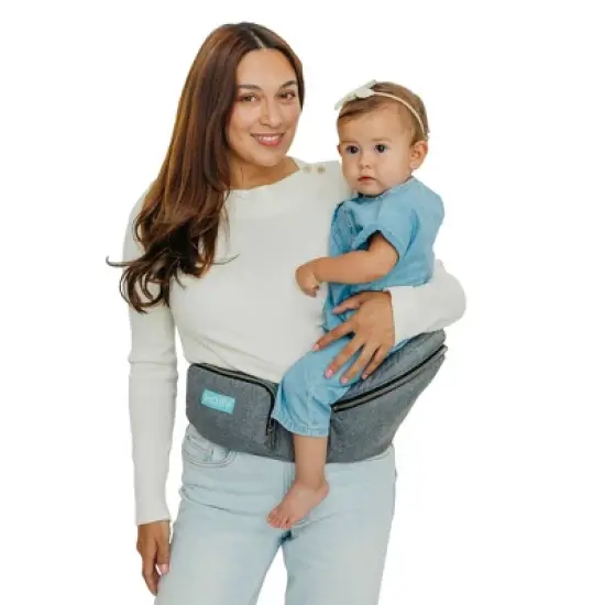 Moby Hip Seat Baby Carrier - Heather Gray image {16}