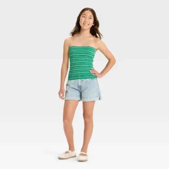 Girls' Striped Seamless Tube Top - art class&trade; image {2}