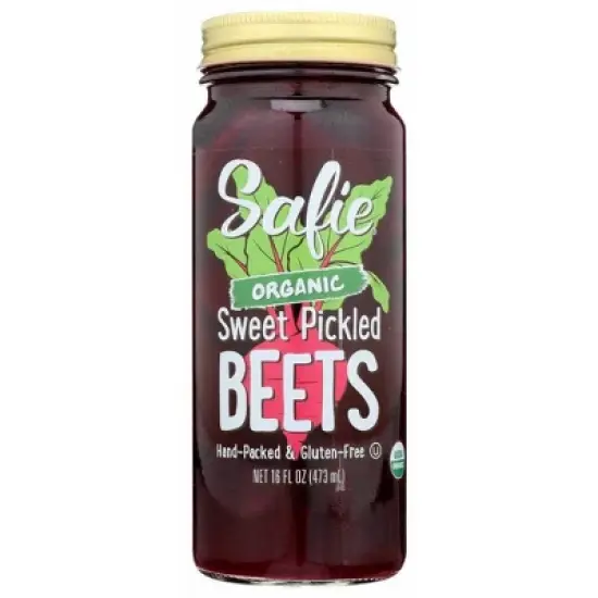 Safie Organic Sweet Pickled Beets - Case of 6/16 oz image {1}