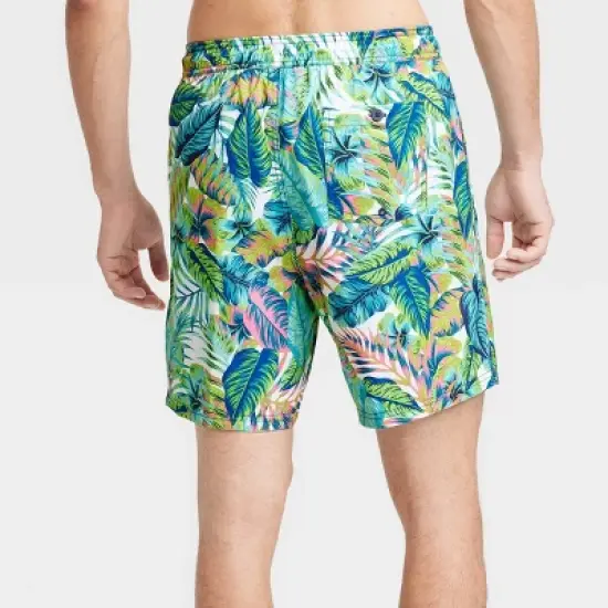 Men's 7" Leafy Tropical Print Swim Shorts - Goodfellow & Co&trade; image {1}