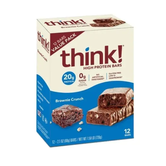 think! High Protein Brownie Crunch Bars - 12pk image {1}