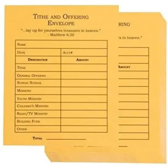 Best Paper Greetings 500-Pack Church Tithe Offering Envelopes for Religious Occasions (5.5 x 4.5 Inches) image {4}
