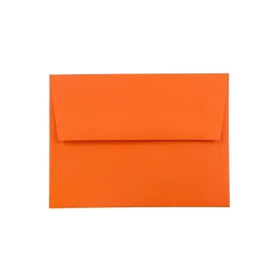 JAM Paper A2 Colored Invitation Envelopes 4.375 x 5.75 Orange Recycled WDBH602 image {4}
