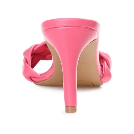 Journee Collection Womens Hattie Tru Comfort Foam Open Toe Mid Stiletto Pumps Magenta 12 image {2}