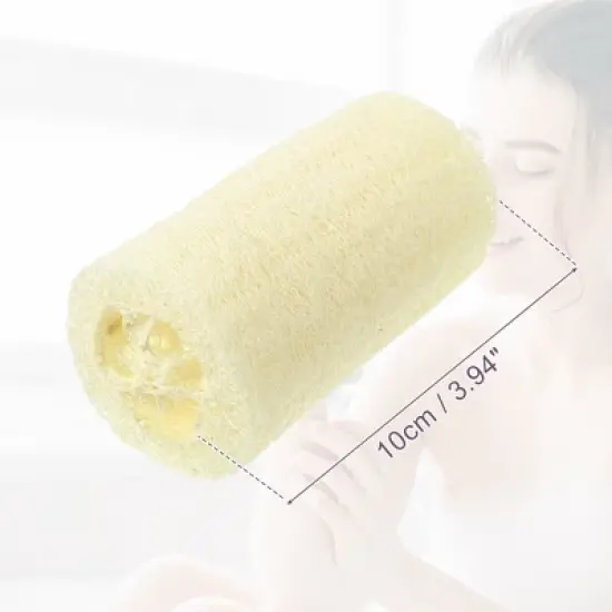 Unique Bargains Natural Shower Loofah Sponge Beige 3.94" 3 Pcs image {3}