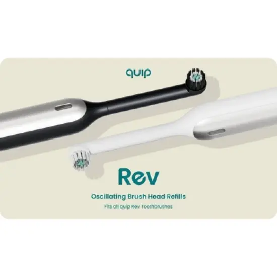 quip Rev Oscillating Brush Head Refill - 2pk image {12}