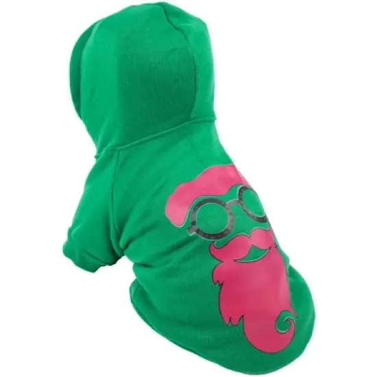 Pet Life LED Cool-Santa-Shades Hooded Dog Costume Sweater with Included Batteries image {6}