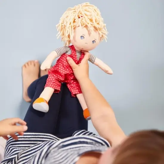 HABA Cassie 12" Machine Washable Soft Doll with Blonde Hair image {6}