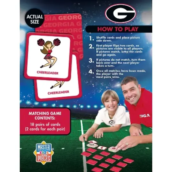 MasterPieces Officially Licensed NCAA Georgia Bulldogs Matching Game for Kids and Families image {3}