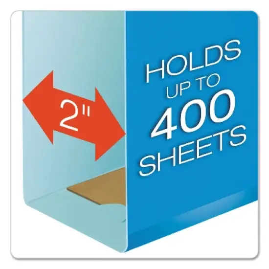 Pendaflex Reinforced 2" Extra Capacity Hanging Folders 1/5 Tab Legal Blue 25/Box 4153X2BLU image {1}