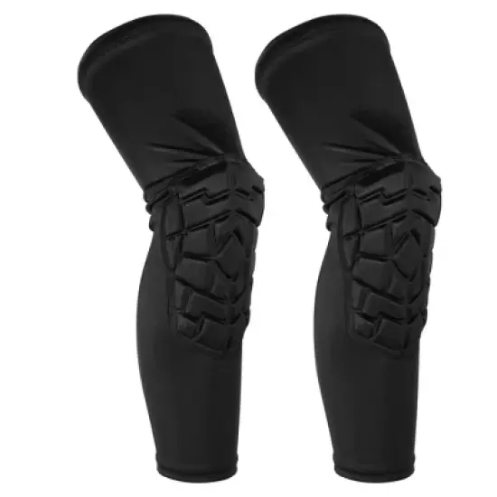 Unique Bargains Block Shape Knee Brace Protection Sponge Knee Pads Soft Breathable Knee Support Black 1 Pair image {4}