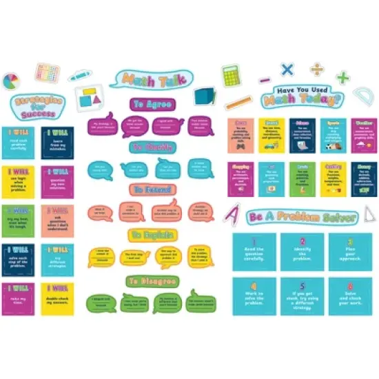 Teacher Created Resources&reg; Math Talk Bulletin Board Set, 69 Pieces image {1}