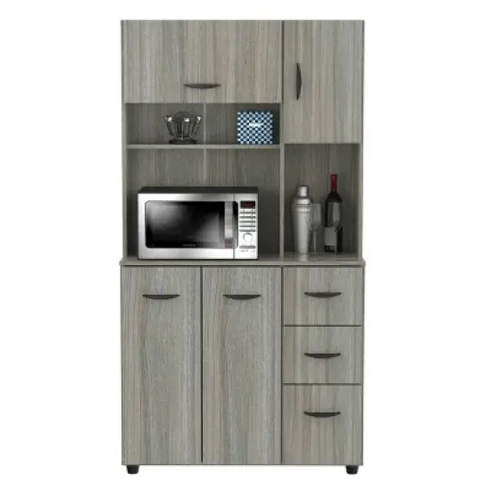 Kitchen/Microwave Storage Cabinet Smoke Oak - Inval image {3}
