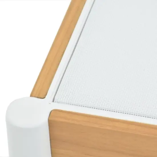 Decksplore 6 Piece Teak Seating Group Outdoor Sectional Set, Indoor-Outdoor Conversation Set L-Shaped Sofa with Dining Table image {5}