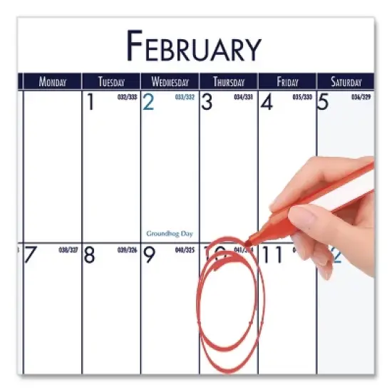 Three Month Desk Pad, 22 x 17, White/Blue/Teal Sheets, Blue Binding, Blue Corners, 14-Month: Dec 2025 to Jan 2027 image {2}