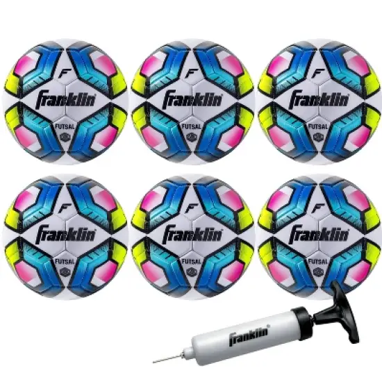 Franklin Sports Futsal Soccer Ball with Pump - 6pk image {4}