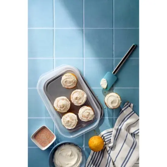 GoodCook EveryWare Rectangle Food Storage Containers - 1 Gallon - 4pcs/2ct - Gray image {4}