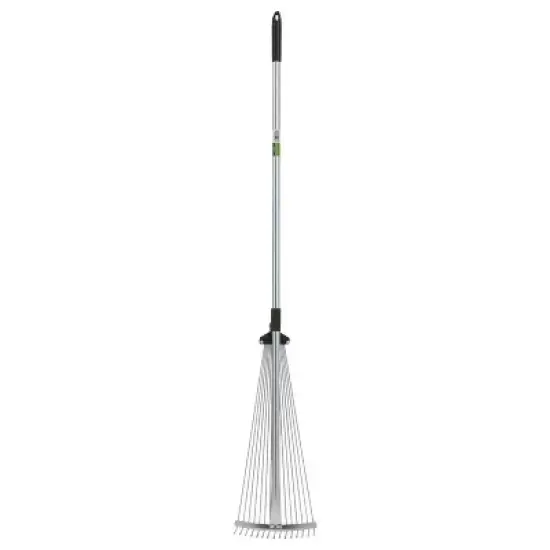 Best Garden Steel Leaf Rake Adjustable Head Width up to 25 inches image {1}