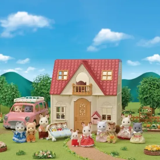 Calico Critters Red Roof Cozy Cottage, Dollhouse Playset with Figure, Furniture and Accessories image {2}