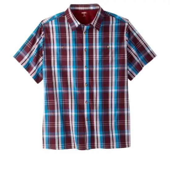 KingSize Men's Big & Tall Short-Sleeve Plaid Sport Shirt image {12}