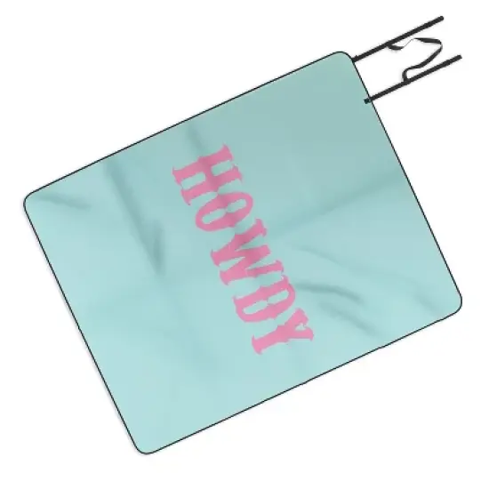 socoart HOWDY blue pink Picnic Blanket - Deny Designs image {3}