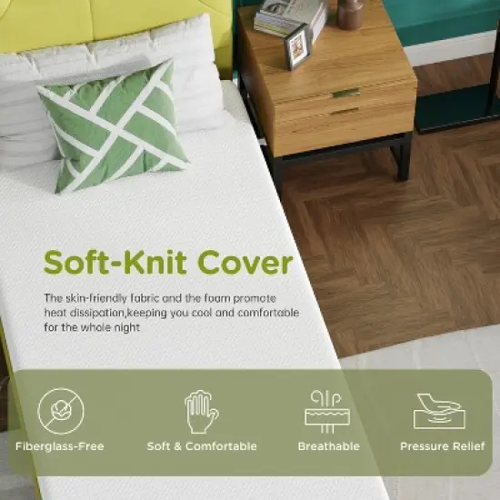 BestMassage 5 Inch Mattress Gel Memory Foam Mattress Medium Firmness Mattresses for Cool Sleep & Pressure Relief CertiPUR-US Certified image {2}