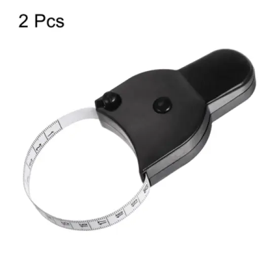 Unique Bargains Ergonomic Handle Telescopic Retractable Lock Pin Push-Button Tape Rulers and Measuring Tools 60in 2 Pcs image {2}