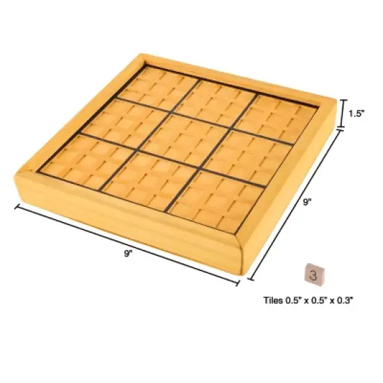 Toy Time Wood Sudoku Board Game Set image {1}