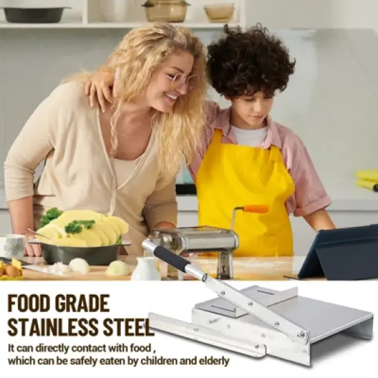 Manual Stainless Steel Meat Slicer | Hand-Crank Frozen Slicer for Beef, Mutton & Roll Meat | Adjustable Thickness image {5}