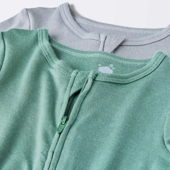 Baby Boys' 2pk Premium Romper - Cloud Island&trade; Green image {2}