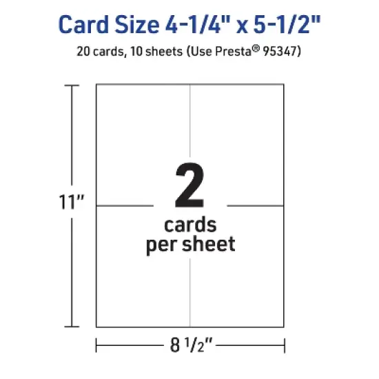 Avery Printable Note Cards, 4.25" x 5.5", Glossy White, 20ct image {4}