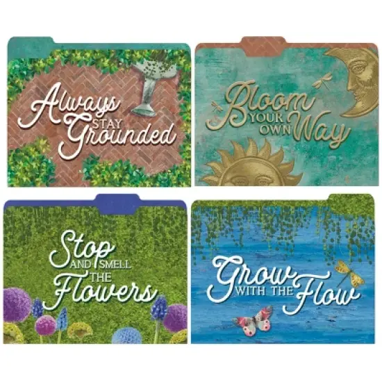 Eureka&reg; Curiosity Garden File Folders, 4 Per Pack, 6 Packs image {1}