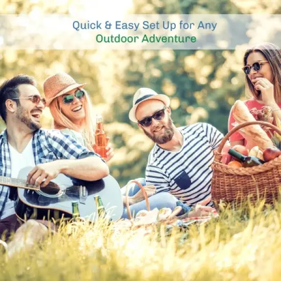 Leisure Sports Pop-Up Beach Tent with UV Protection, Mesh Windows, and Carry Bag - Turquoise image {4}