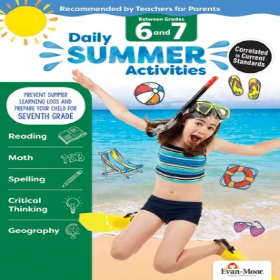 Evan-Moor Daily Summer Activities Workbook, 144 Pages, Grades 6 to 7 image {1}