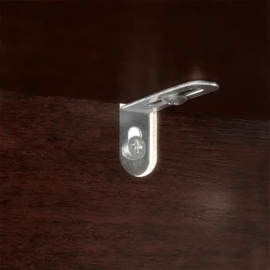 Hayward Two-Door Bathroom Storage Floor Cabinet Dark Woodgrain - RiverRidge Home image {9}