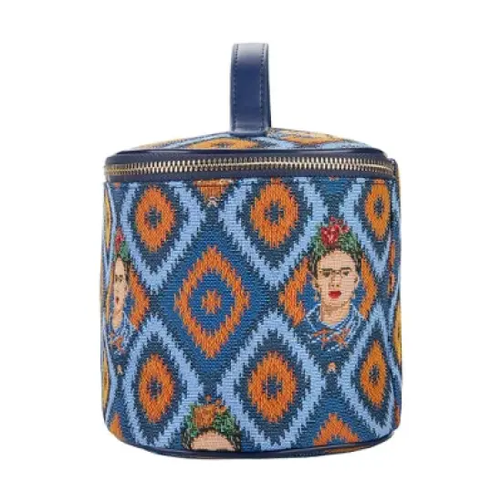 Signare USA Frida Kahlo Icon Blue Toiletry Vanity Bag image {6}
