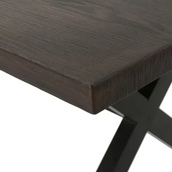 Christopher Knight Home Rolando Outdoor 70.5" Aluminum Dining Table with Sled Cross Base image {5}