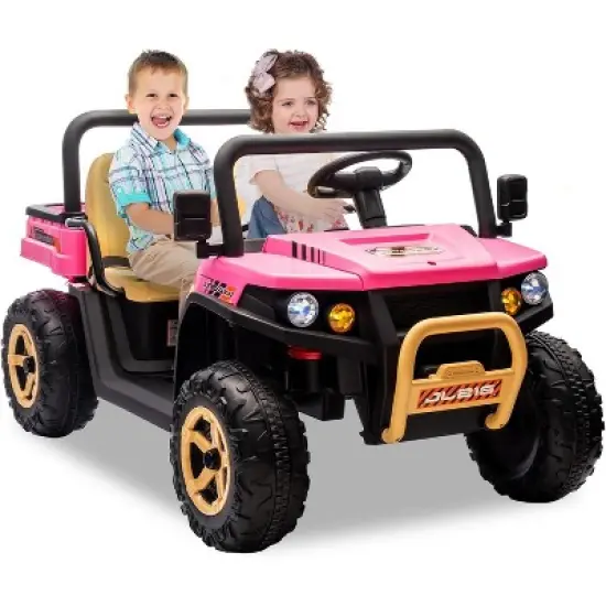 24v Ride On Dump Truck, 2 Seater Electric Ride On Car Toy with Shovel, Bluetooth, Remote Control, Music, LED Lights for Boys & Girls image {11}