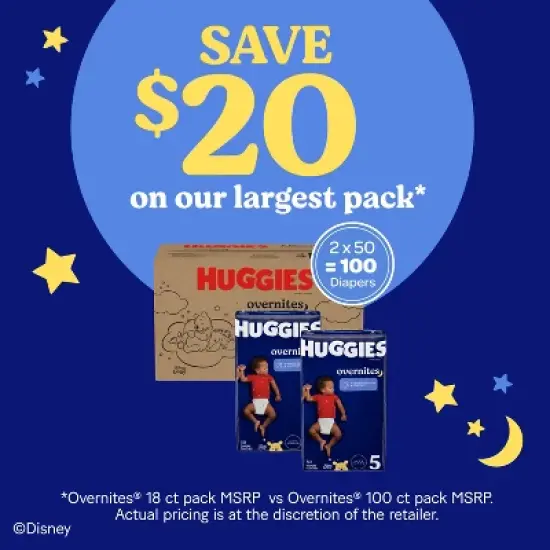 Huggies Overnites Diapers Jumbo Pack - Size 5 - 18ct image {4}